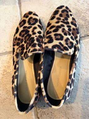 Marc Fisher Leopard-Print Slip On Loafers - Brown/Black